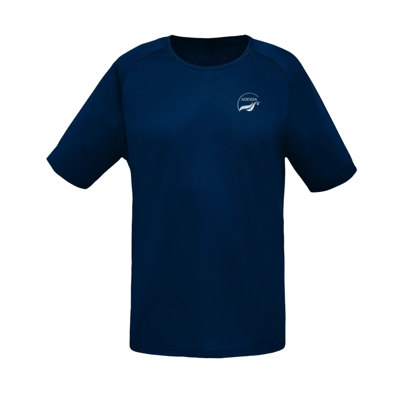 Sporty T-Shirt blau mit ADESSIA-Logo