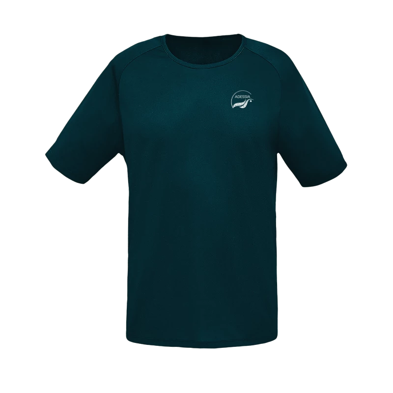 Sporty T-Shirt petrolblau mit ADESSIA-Logo