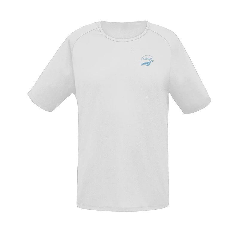 T-shirt sporty blanc avec logo ADESSIA