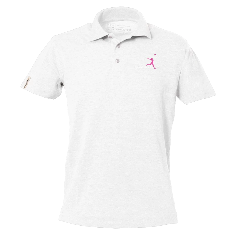 Polo blanc manches courtes avec logo "La Montheysanne"