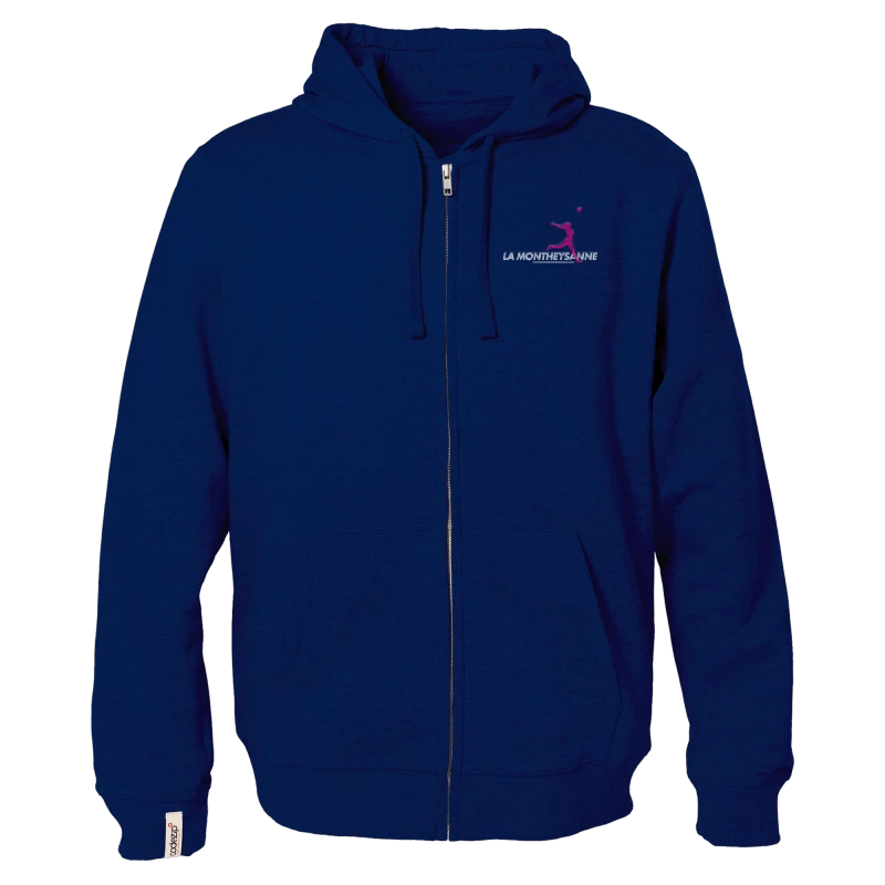 Blaue Kapuzen-Sweatjacke "La Montheysanne"