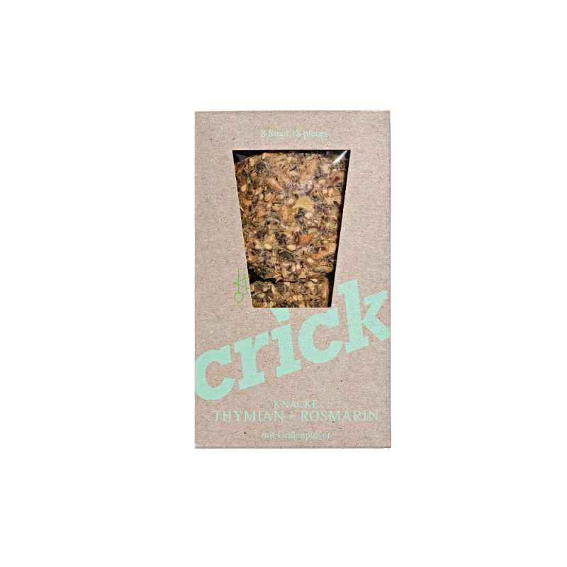 Biscuits Salés aux grillons en poudre | Romarin et thym | 50g | crick