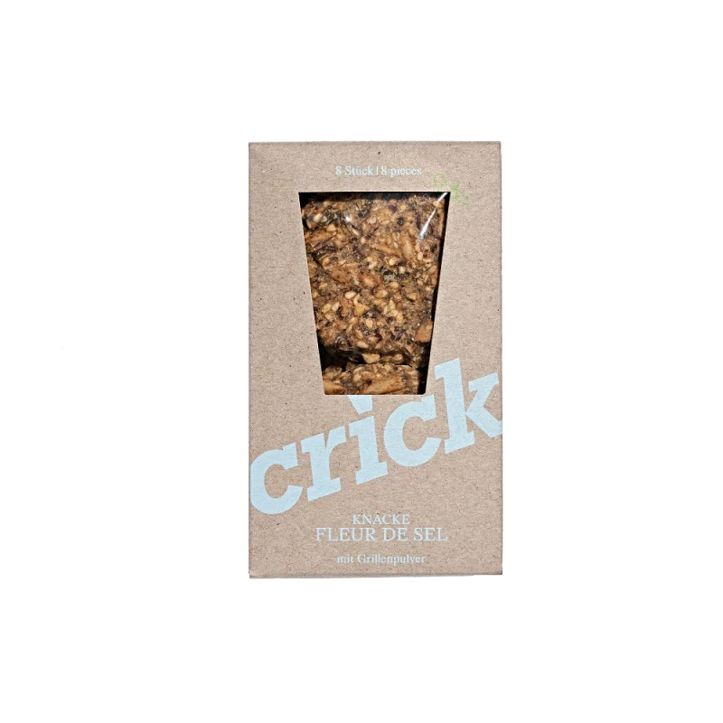 Biscuits Salés aux Grillons en Poudre | Fleur de Sel | 50g | crick