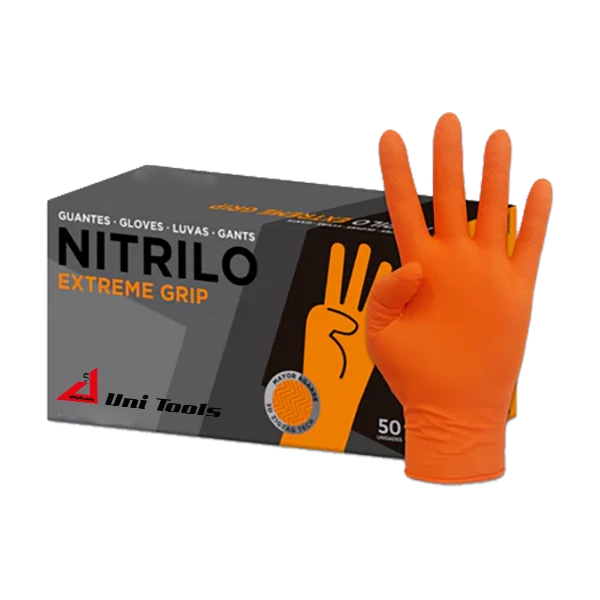 Gants en nitrile oranges L